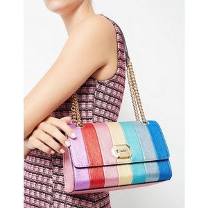 Aldo Multicolored Gold Chain Crossbody Bag